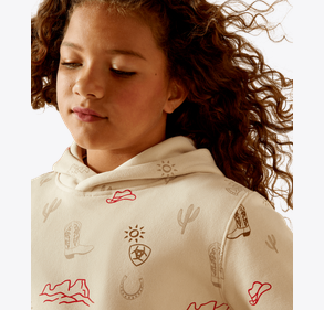 Ariat Girls Western Stamps Layla Print Hoody